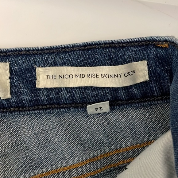 Aritzia Denim Forum The Nico Mid Crop Cropped, Mid-rise Skinny Jean Size 24 - Picture 8 of 9